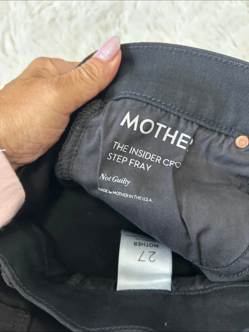 Mother The insider Crop Step Fray Not Guilty
